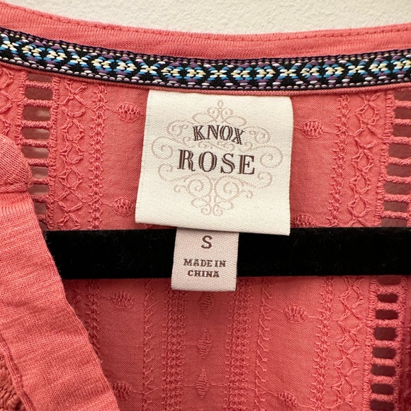 Knox Rose Women’s Casual Pink Short Sleeve Top Size S - Picture 3 of 3